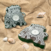 Airavat Wooden T- Light Holder Set with 6 Soy Wax Candle